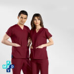 اسکراب شلوار زرشکی سیزگی